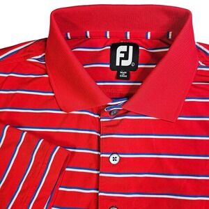 FootJoy Performance Golf Polo Shirt Mens Large Little Traverse Bay Club Red
